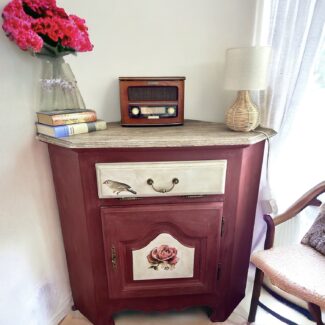 Komoda narożna, komoda prowansalska, komoda shabby chic, narożnik dębowy